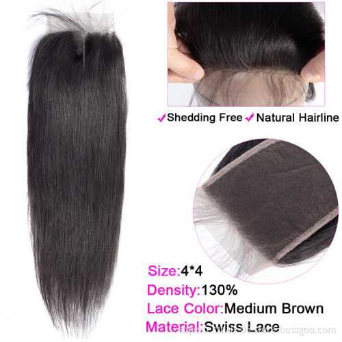 Wholesale New Trends Transparent HD 4*4 Thin Swiss Lace Frontal Closure,HD Transparent Swiss Lace Frontal Vendor